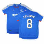 Rangers 2015-16 Home Shirt ((Excellent) S) (GASCOIGNE 8)