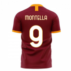 Roma 2023-2024 Home Concept Football Kit (Libero) - No Sponsor (MONTELLA 9)
