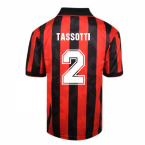 Score Draw AC Milan 1994 Retro Football Shirt (Tassotti 2)