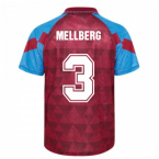 Score Draw Aston Villa 1990 Retro Football Shirt (Mellberg 3)