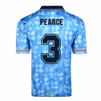 Score Draw England 1990 Third World Cup Finals Retro Football Shirt (PEARCE 3)