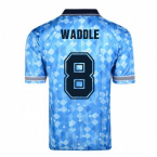 Score Draw England 1990 Third World Cup Finals Retro Football Shirt (Waddle 8)