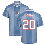 Score Draw England 1996 Away Euro Championship Retro Football Shirt (Foden 20)
