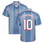 Score Draw England 1996 Away Euro Championship Retro Football Shirt (Your Name)