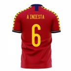Spain 2025-2026 Home Concept Football Kit (Libero) (A.INIESTA 6)
