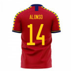 Spain 2025-2026 Home Concept Football Kit (Libero) (ALONSO 14)