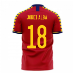 Spain 2023-2024 Home Concept Football Kit (Libero) (JORDI ALBA 18)