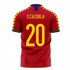Spain 2023-2024 Home Concept Football Kit (Libero) (S CAZORLA 20)