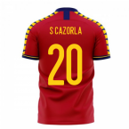 Spain 2025-2026 Home Concept Football Kit (Libero) (S.CAZORLA 20)