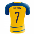 Sweden 2023-2024 Home Concept Football Kit (Airo) (LARSSON 7)