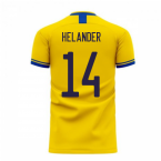Sweden 2023-2024 Home Concept Football Kit (Libero) (HELANDER 14)