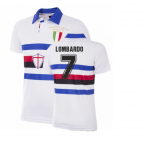 U. C. Sampdoria 1991 - 92 Away Retro Football Shirt (LOMBARDO 7)