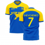 Ukraine Stop War Concept Football Kit (Libero) - Blue (SHEVCHENKO 7)