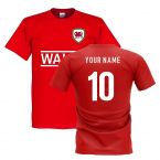 Wales Team T-Shirt - Red (Your Name)
