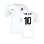 2024-2025 England Rugby Presentation Tee (White) (Your Name)