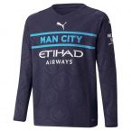 2021-2022 Man City Long Sleeve 3rd Shirt (Kids)