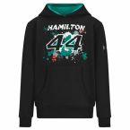 2022 Mercedes Lewis Hamilton #44 Hooded Sweat (Black) - Kids