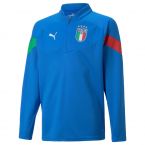 2022-2023 Italy Player Training Half Zip Top (Blue) - Kids