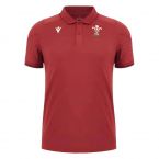 2023-2024 Wales Rugby Travel Polo Shirt (Red)