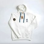 France Cockerel Retro Football Hoodie (White)