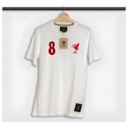 Steven Gerrard The Bird White 8 Retro Shirt