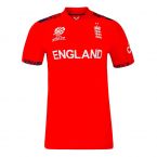 2024 England Cricket T20 Replica S/S T-Shirt - World Cup (Red) (Ladies)