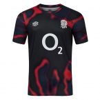 2024-2025 England Rugby Warm Up Jersey O2 (Black) - Kids