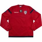 2017-2018 Cagliari Macron Windbreaker Training Top (Red)