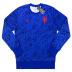 2016-17 Manchester United Adidas Presentation Sweat Top (Blue)