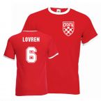 Dejan Lovren Croatia Ringer Tee (red)