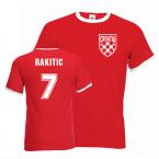 Ivan Rakitic Croatia Ringer Tee (red)