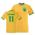 Philipe Coutinho Brazil Ringer Tee (yellow)