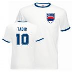 Dusan Tadic Serbia Ringer Tee (white-blue)
