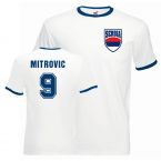 Aleksander Mitrovic Serbia Ringer Tee (white-blue)