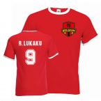Romelu Lukaku Belgium Ringer Tee (red)