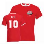 Mesut Ozil Arsenal Ringer Tee (red)