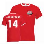 Pierre Emerick Aubameyang Arsenal Ringer Tee (red)