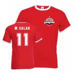 Mo Salah Liverpool Ringer Tee (red)
