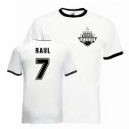 Raul Real Madrid Ringer Tee (white-black)
