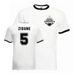 Zinedine Zidane Real Madrid Ringer Tee (white-black)