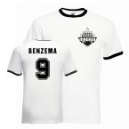 Karim Benzema Real Madrid Ringer Tee (white-black)