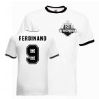 Les Ferdinand Newcastle Ringer Tee (white-black)