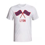 Lyon Waving Flags T-shirt (white) - Kids