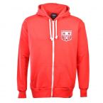Southampton 1960's Style Zipped Hoodie - Red