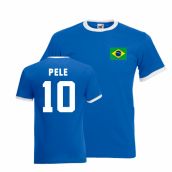 Pele Brazil Ringer Tee (blue)
