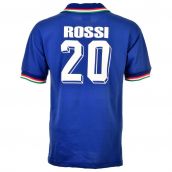 Italy 1982 World Cup Winners Rossi 20 Retro Football Shirt