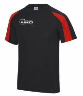 Airo Sportswear Contrast Training Tee (Black-Red)