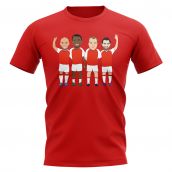 Arsenal Invincibles Players Illustration T-Shirt (Red)