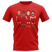 Liverpool Players Illustration T-Shirt (Red)