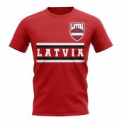 Latvia Core Football Country T-Shirt (Red)